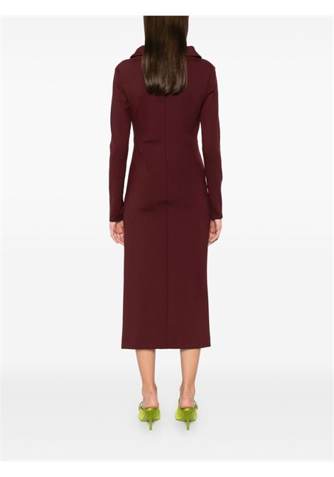 Bordeaux scuba-jersey midi dress Philosophy di Lorenzo Serafini - women PHILOSOPHY DI LORENZO SERAFINI | 041471280106